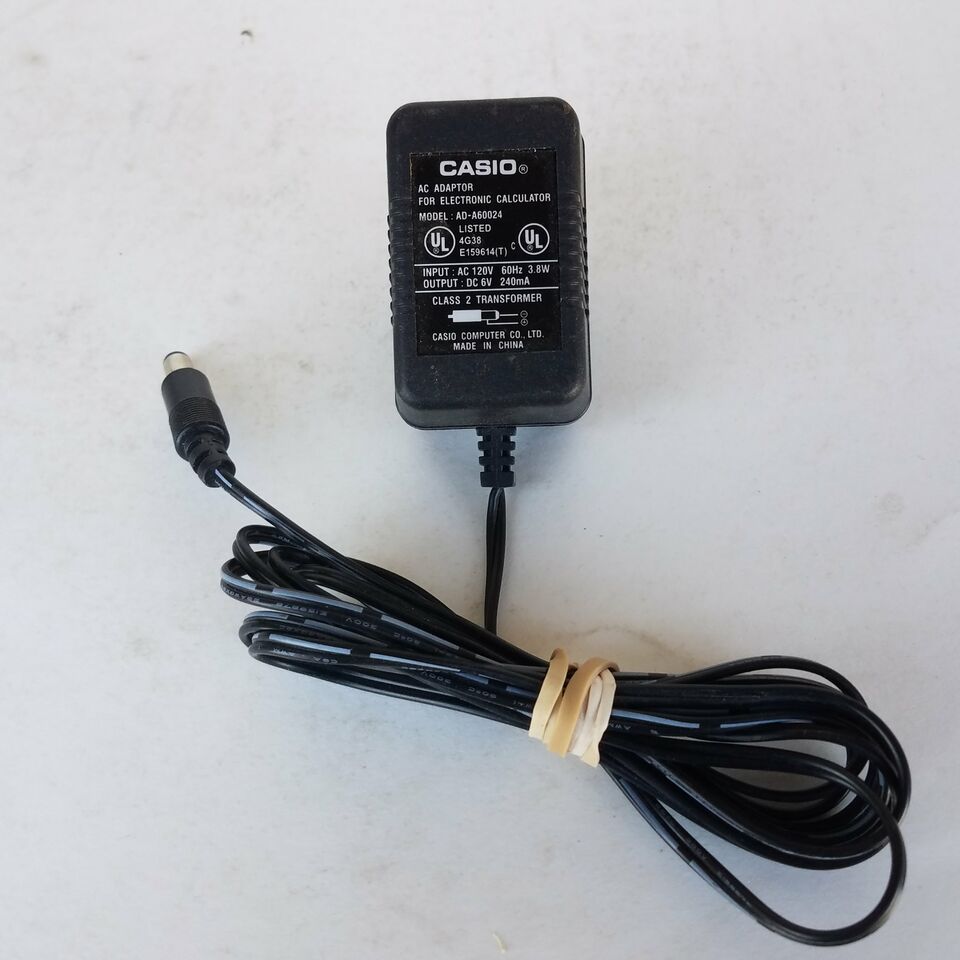 *Brand NEW*Casio 6VDC 240mA AC Adapter For Electronic Calculator Model AD-A60024 Power Supply - Click Image to Close